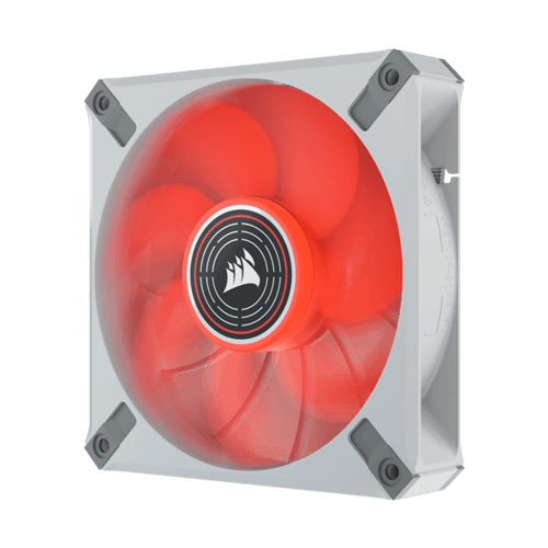 Corsair ML120 LED Elite 120mm Red LED Cabinet Fan (Single Pack - White Frame)